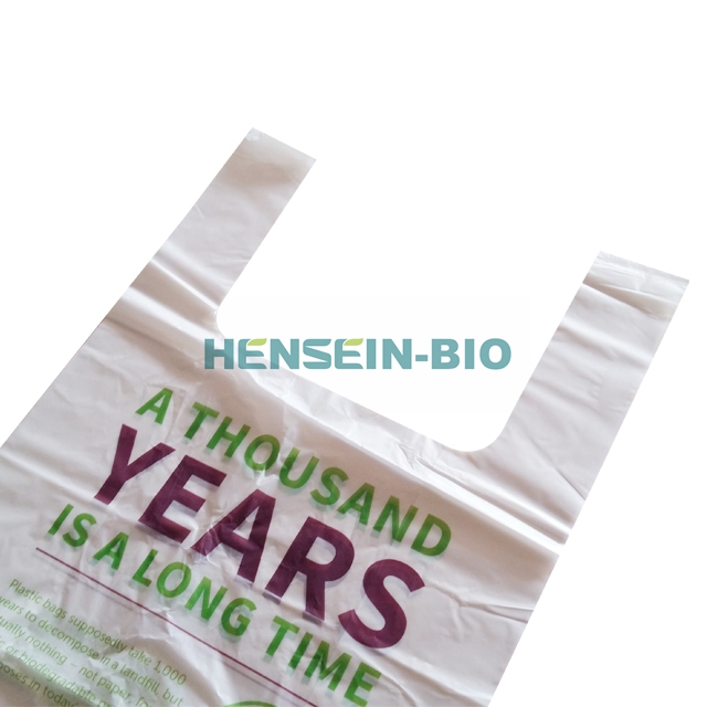 Biodegradable cornstarch compostable PLA PBAT supermarket shopping bag