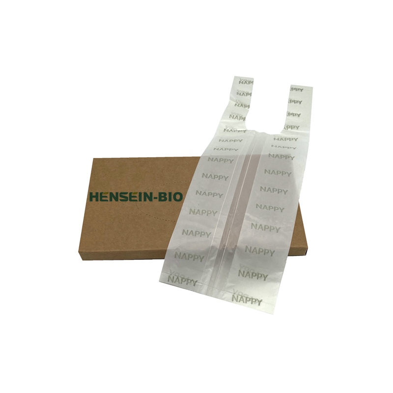 Corn starch biodegradable disposable nappy bags custom logo printed