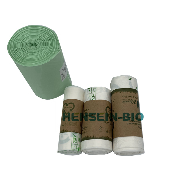 wholesale custom 100% compostable biodegradable environmentally friendly plastic trash bags
