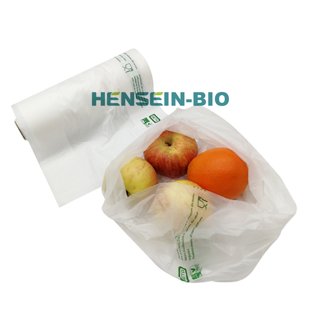 cornstarch made 100% biodegradable plastic fruit and vegetable produce bags